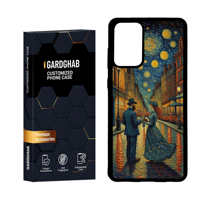 کاور گارد قاب مدل دور ژله ای هنری مناسب برای گوشی موبایل سامسونگ Galaxy A72