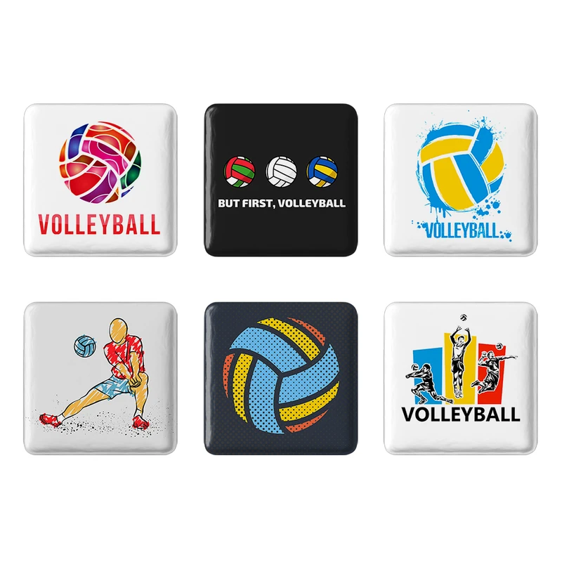 مگنت خندالو طرح والیبال Volleyball کد 1702A مجموعه 6 عددی