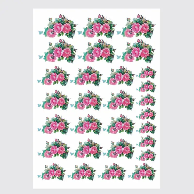 برچسب ترنسفر مدل گلسرخی ابرنگی