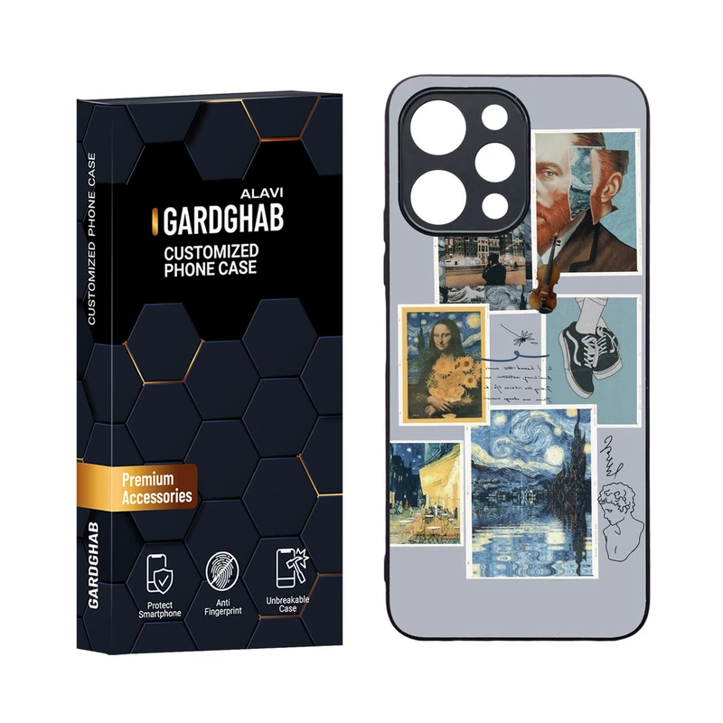 کاور گارد قاب مدل دورژله ای هنری مناسب برای گوشی موبایل شیائومی Redmi 12 4G / 5G