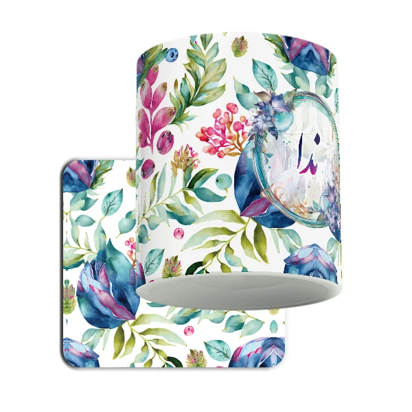 ماگ لاژید مدل اسم ندا طرح گلدار به همراه زیرلیوانی