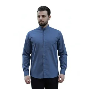 پیراهن آستین بلند یقه دیپلمات مردانه مدل S11