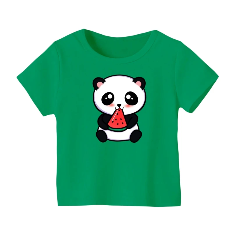 تی شرت آستین کوتاه بچگانه مدل پاندا هندوانه یلدایی کد 3