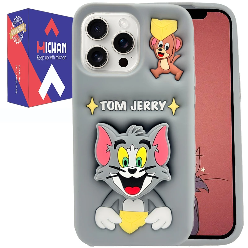 کاور میچان طرح تام و جری مناسب برای گوشی موبایل اپل IPHONE 12 PRO MAX/13 PRO MAX