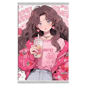 فرش پارچه‌ای دفه مدل فرشینه طرح فانتزی کد 8297