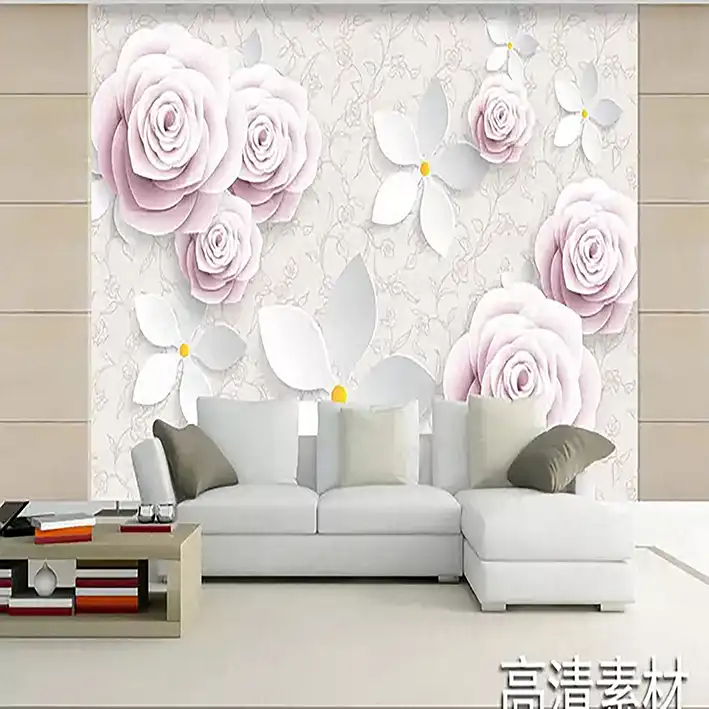 پوستر دیواری سه بعدی مدل گل برجسته DRVF1014