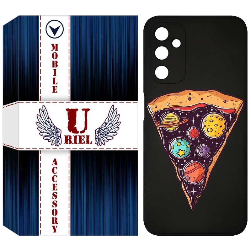 کاور یوریل مدل KSH کد 100 طرح پیتزای کهکشانی مناسب برای گوشی موبایل سامسونگ Galaxy A14 4G / A14 5G