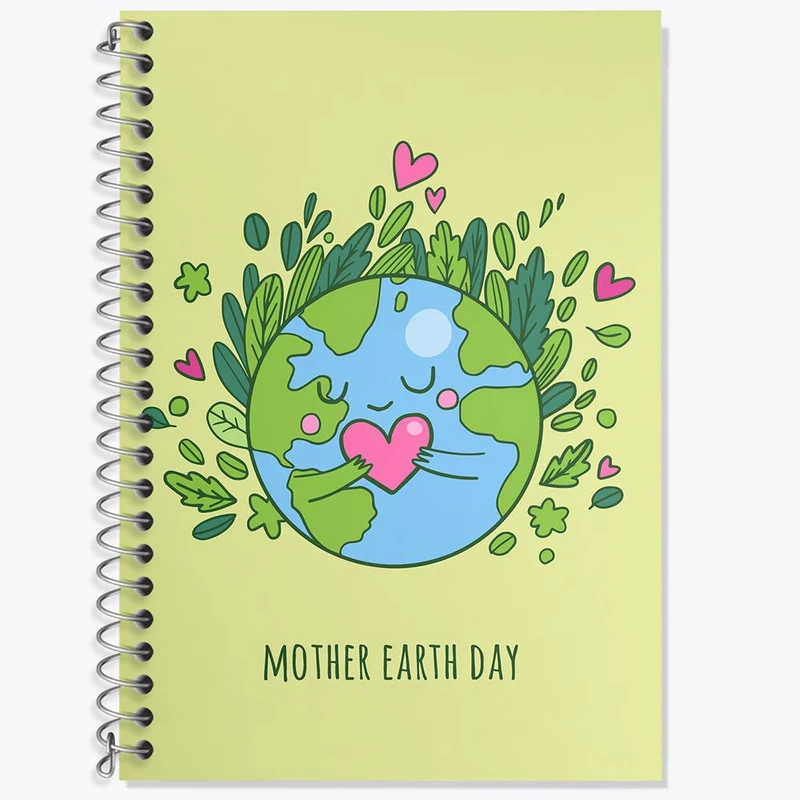 دفتر زبان 50 برگ خندالو مدل دو خط طرح حمایت از محیط زیست کد 25902