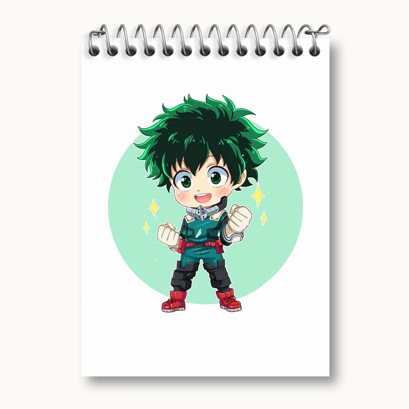 دفتر یادداشت 50 برگ خندالو مدل ایزوکو میدوریا انیمه آکادمی قهرمان من My Hero Academia کد 10076