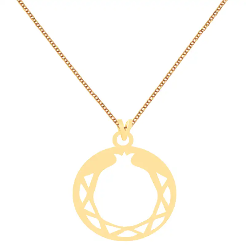 گردنبند طلا 18 عیار زنانه کرابو طرح انار مدل Kr70667