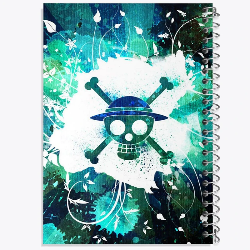 دفتر ژورنال نویسی 50 برگ خندالو مدل نقطه ای طرح کلاه حصیری ها انیمه وان پیس One Piece کد 11420