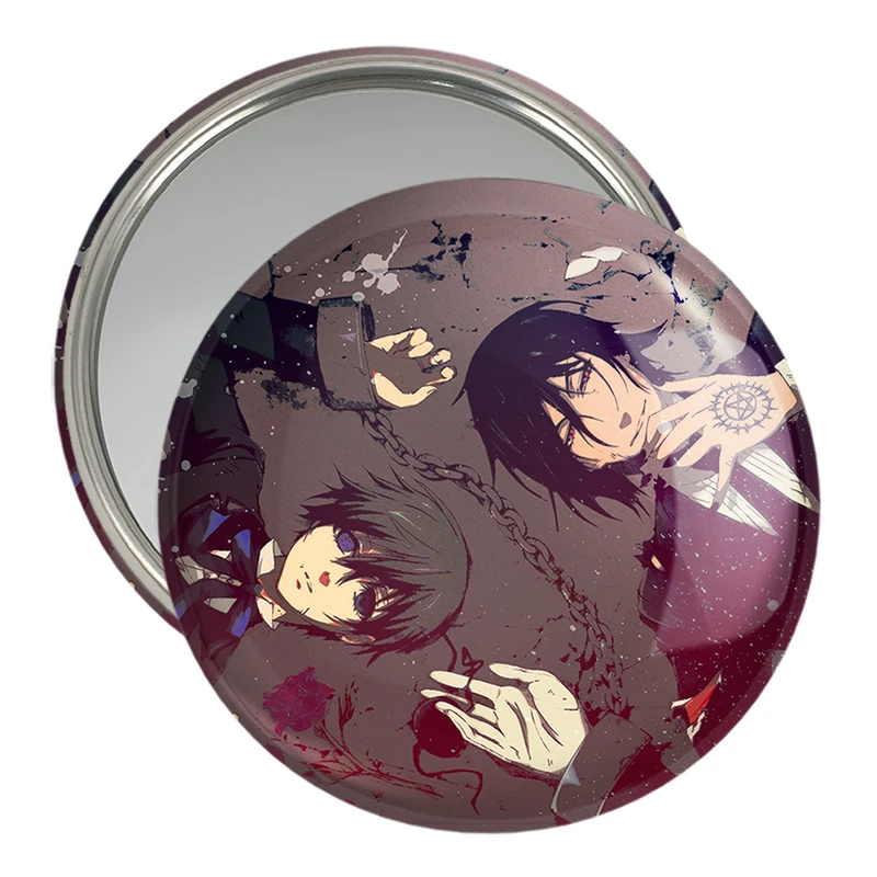 آینه جیبی خندالو مدل سباستین و شیل انیمه خادم سیاه Black Butler  کد 16306