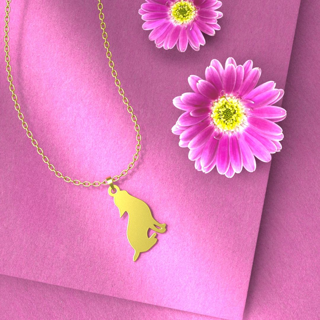 گردنبند طلا 18 عیار زنانه مدوپد مدل سگ کد J2-1-1233 -  - 6