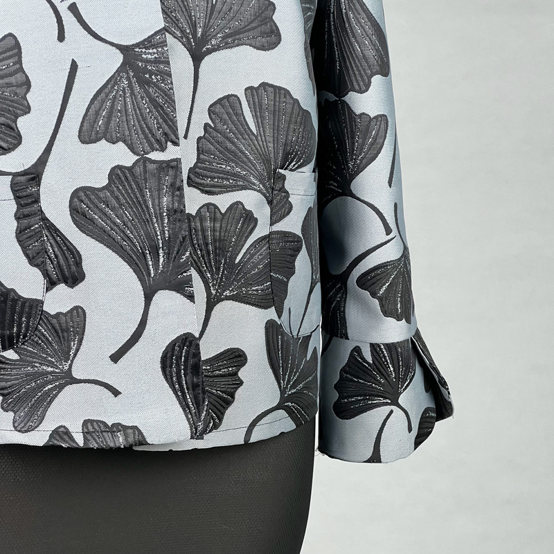 کت زنانه مدل ژاکارد مجلسی برگ کد AK1103