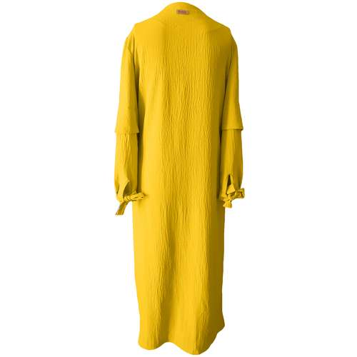 مانتو زنانه کد Y9977 رنگ زرد