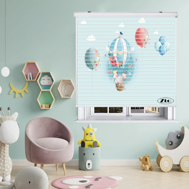 پرده زبرا زیو مدل سیلوئت K3012 سایز 150x150 سانتی متر