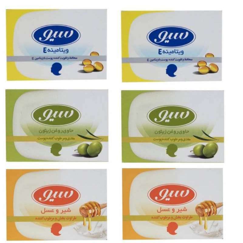 صابون شستشو سیو مدل 6EHO وزن 125 گرم مجموعه 6 عددی