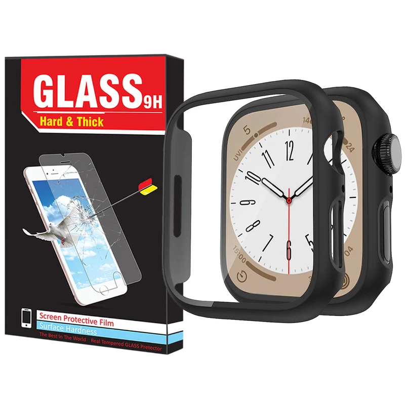کاور هارد اند تیک مدل HT-360 مناسب برای اپل واچ Series SE 2022 Aluminum Case 40mm / SE 2021 Aluminum Case 40mm / Series 5 40mm / Series 6 40mm / Series 4 40mm به همراه محافظ صفحه نمایش