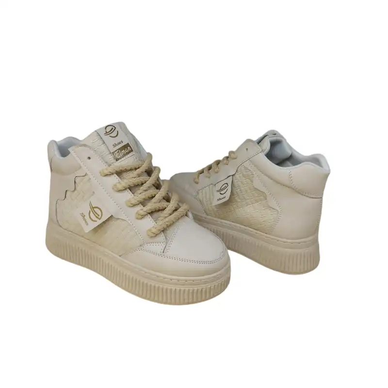 نیم بوت دخترانه مدل ZYZ 349 رنگ کرم