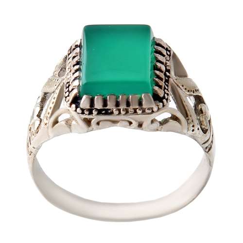 انگشتر نقره مردانه مدل عقیق کد AM_2187