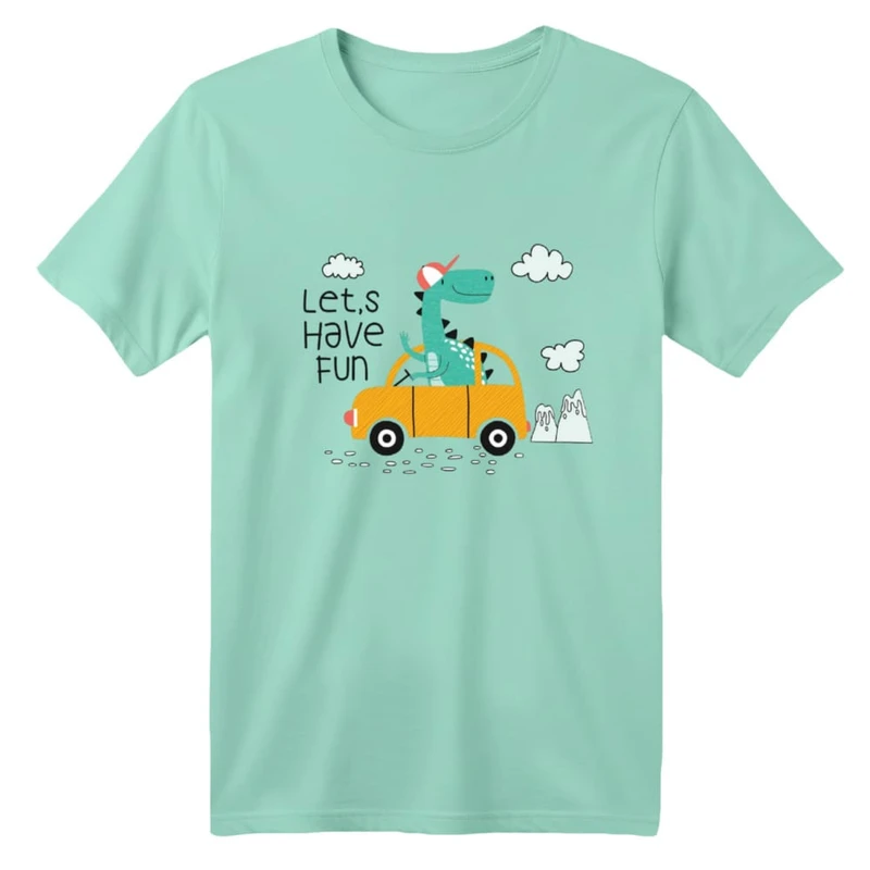 تی شرت آستین کوتاه بچگانه مدل دایناسور کد ۲۲