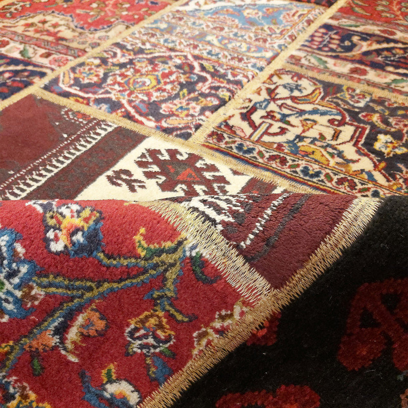کلاژ فرش دستبافت سه متری مدل چهل تکه کد N.K.P.CO.C9