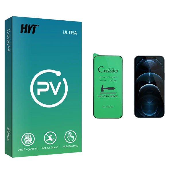 محافظ صفحه نمایش سرامیکی اچ وی تی مدل PV glass مناسب برای گوشی موبایل اپل iPhone 12 Pro Max