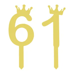 تاپر کیک هانستو مدل عدد 61 کد TPN61 مجموعه 2 عددی