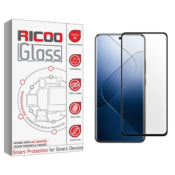 محافظ صفحه نمایش شیشه ای ریکو مدل RiC2newpkg مناسب برای گوشی موبایل شیائومی Redmi 14T