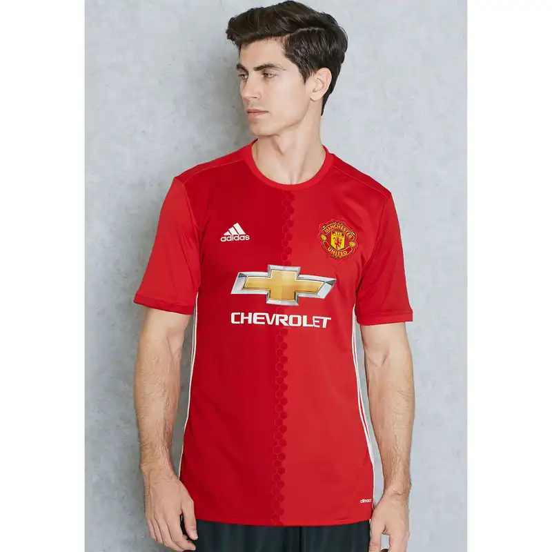 تی شرت ورزشی آستین کوتاه مردانه Manchester United FC Home Replica - آدیداس