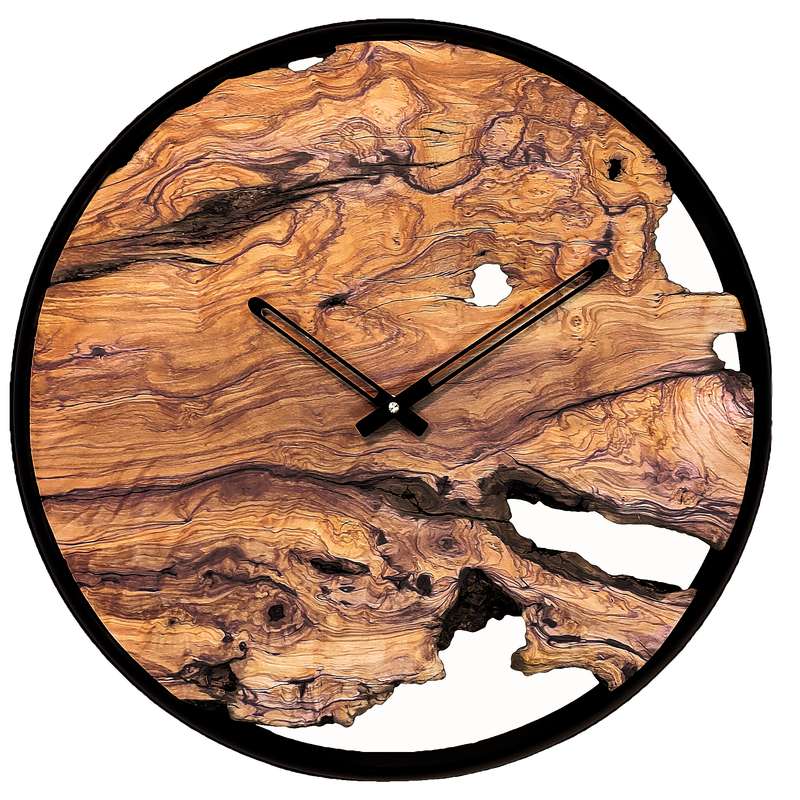 ساعت دیواری مدل روستیک چوبی