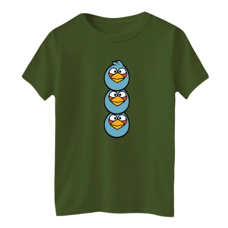 تی‌شرت آستین کوتاه لانگ بچگانه مدل انگری بردز