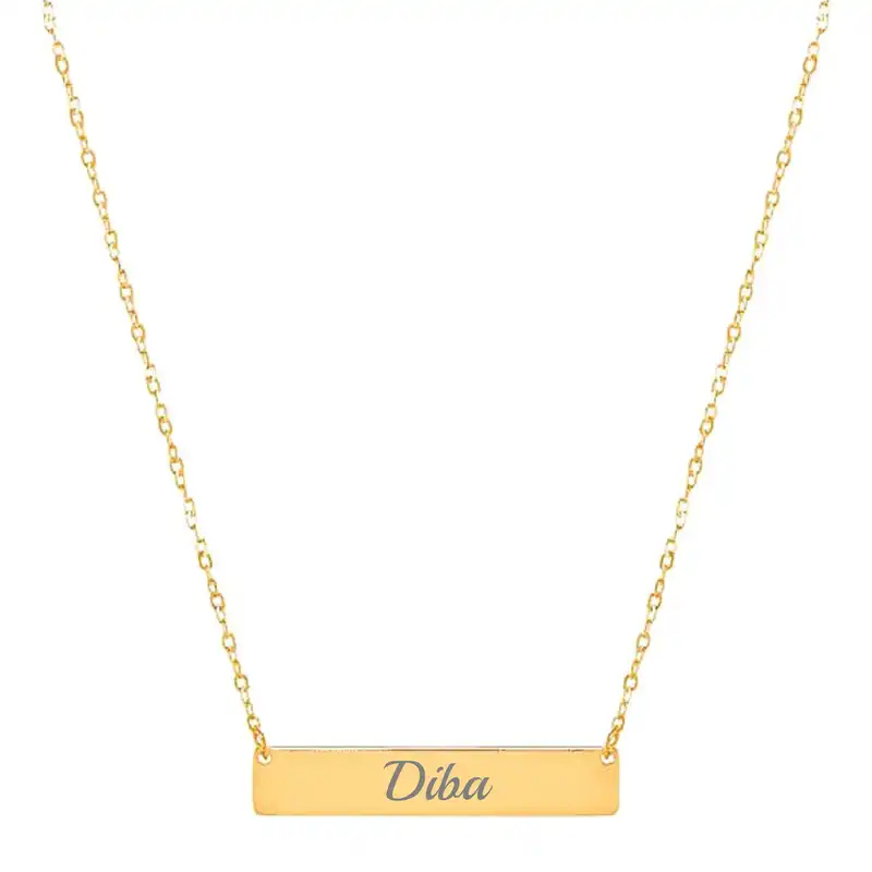 گردنبند طلا 18 عیار زنانه لیردا مدل اسم دیبا