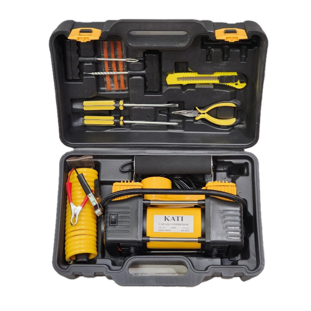 پمپ باد فندکی کتی مدل KAT12V مجموعه 15 عددی