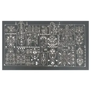 تابلو آینه کاری به سبک لیپان آرت  طرح فیل و اسب