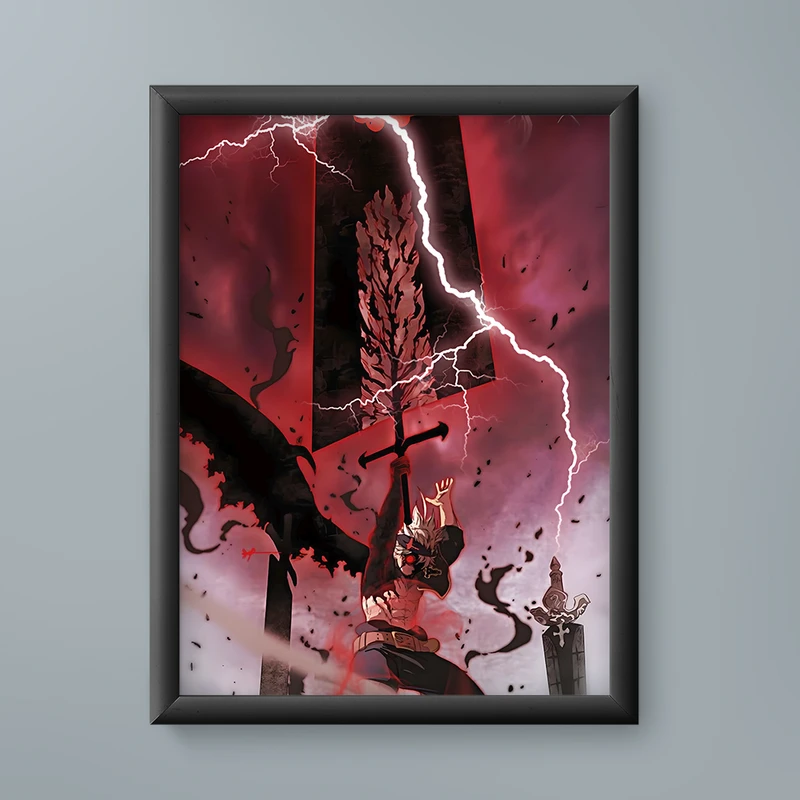 تابلو مدل انیمه آستا بلک کلاور asta black clover anime 10