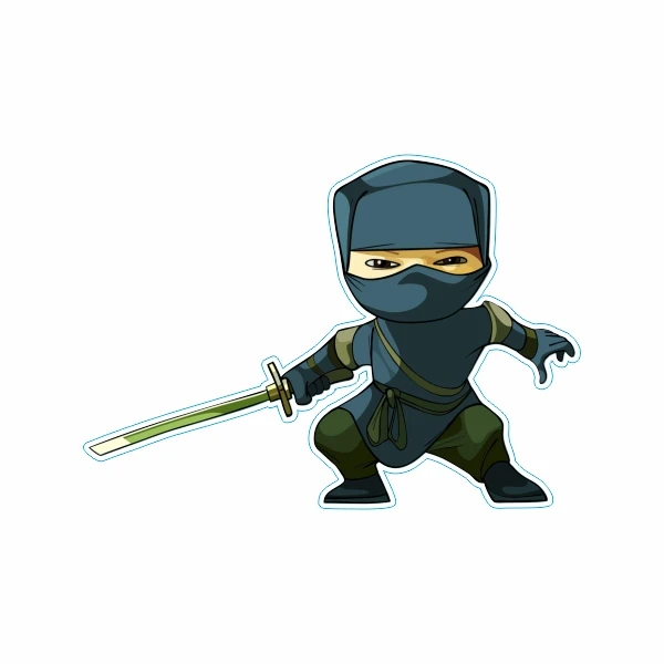 استیکر لپ تاپ طرح ninja lady کد 136