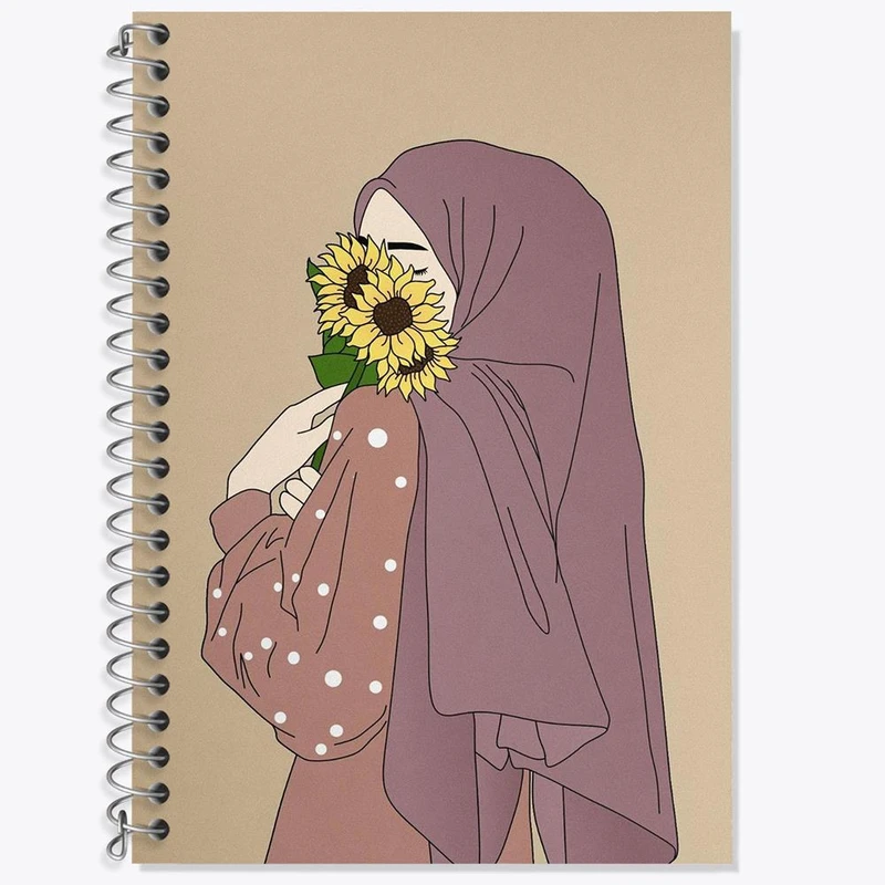 دفتر زبان 50 برگ خندالو مدل سه خط طرح مینیمال کد 28685