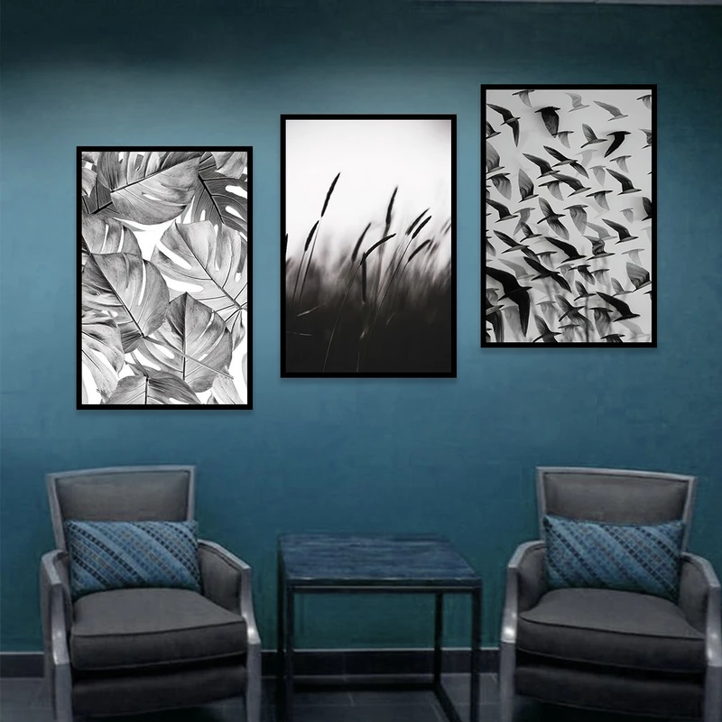 تابلو بکلیت طرح پرستو و گل نی مدل شاین اکلیلی B-1124 مجموعه 3 عددی