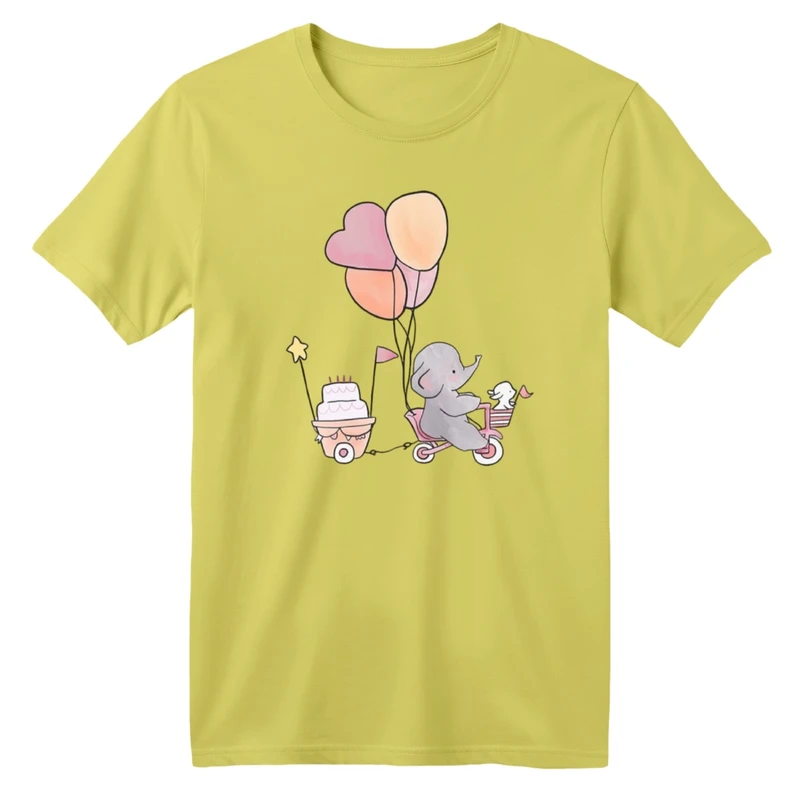 تی شرت آستین کوتاه بچگانه مدل فیل و بادکنک