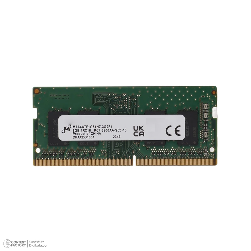 رم لپ تاپ DDR4 تک کاناله 3200 مگاهرتز CL22 کروشیال مدل CT8 ظرفیت 8 گیگابایت عکس شماره 4