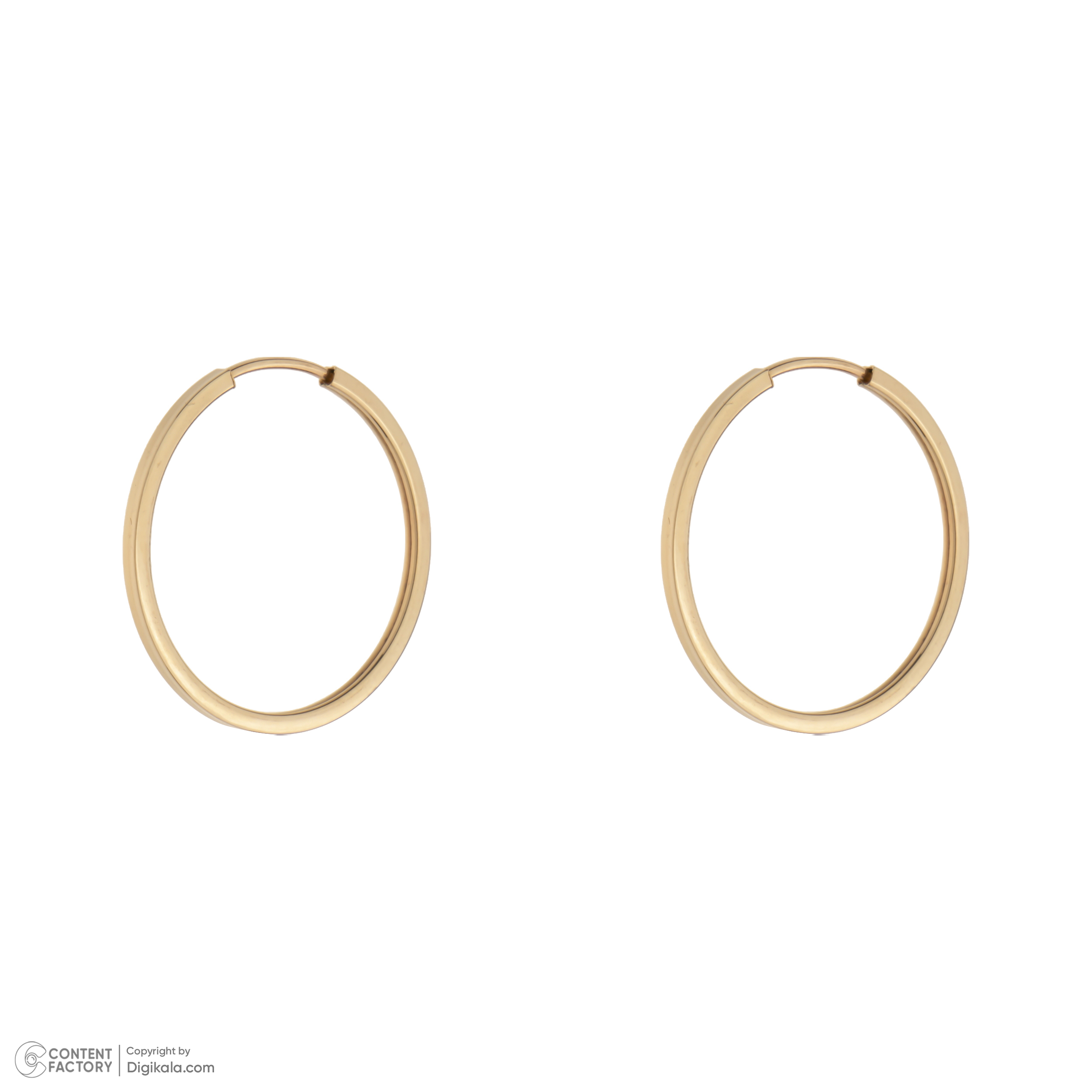 گوشواره حلقه‌ای طلا 18 عیار زنانه گلدم مدل E-3070019