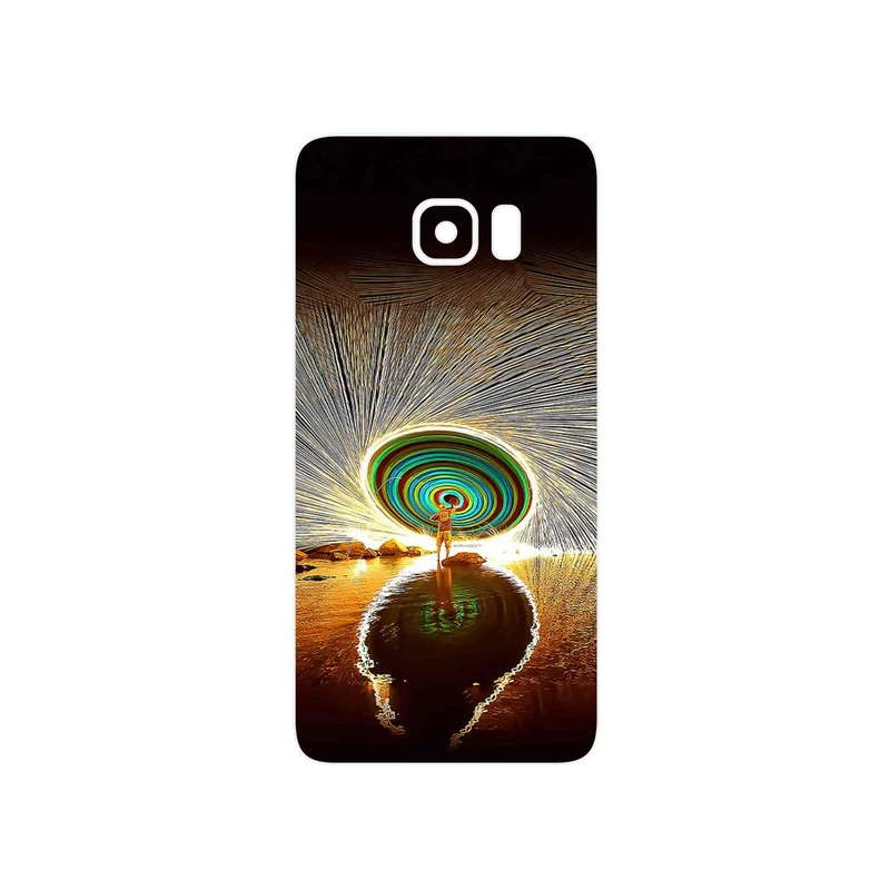 برچسب پوششی ماهوت مدل Night Light Fountain مناسب برای گوشی موبایل سامسونگ Galaxy S6 Edge