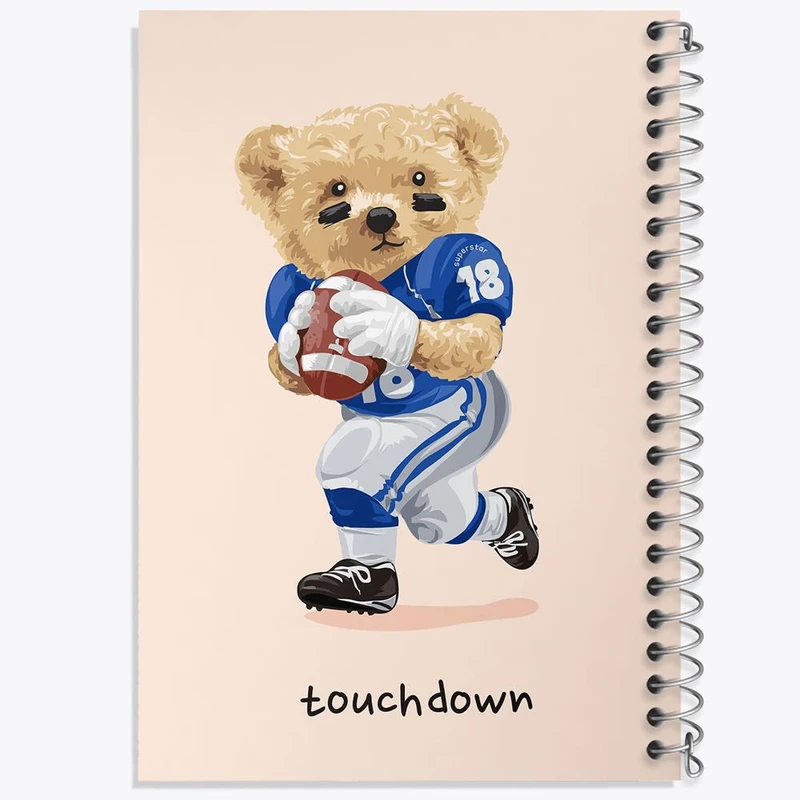 دفتر ژورنال نویسی 50 برگ خندالو مدل نقطه ای طرح تدی Teddy کد 26160