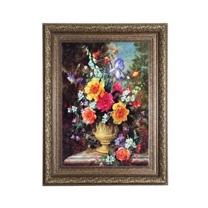 تابلو فرش ماشینی طرح گل و گلدان مدل 567