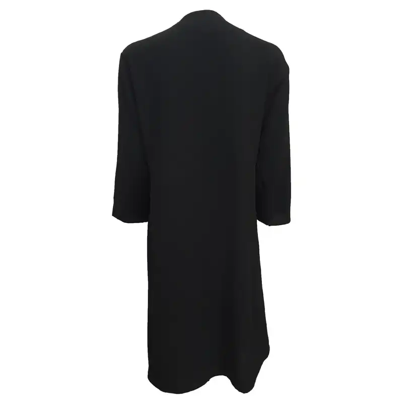 مانتو زنانه مدل نخی ابر و بادی کد tm-2683 رنگ مشکی