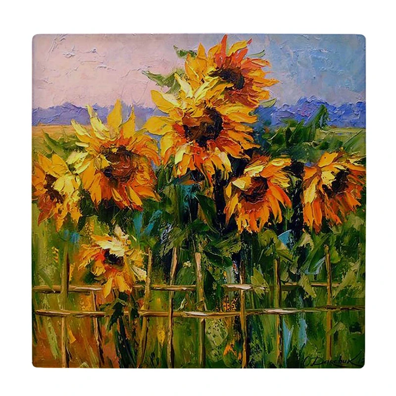  زیر لیوانی  طرح دشت گل های آفتابگردان کد    5849984_4345