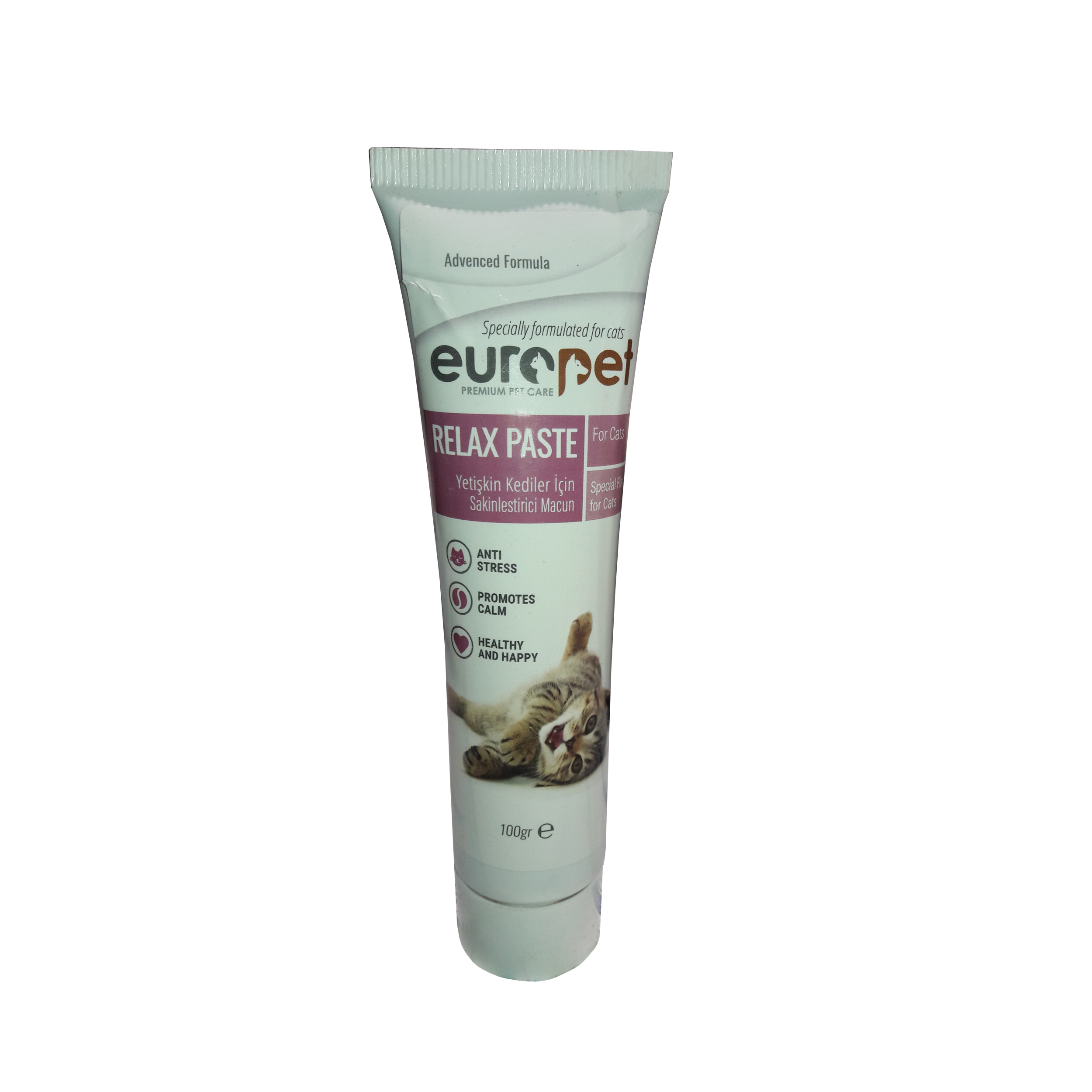 خمیر مکمل گربه یوروپت مدل آرامش بخش وزن ۱۰۰ گرم