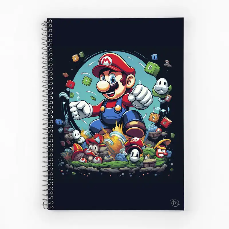 دفتر مشق 50 برگ مدوپد مدل سوپرماریو super mario کد DF2858