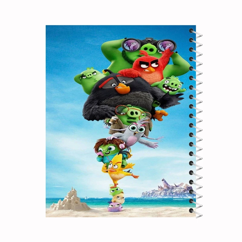 دفتر نقاشی 60 برگ طرح پرندگان خشمگین کد 002